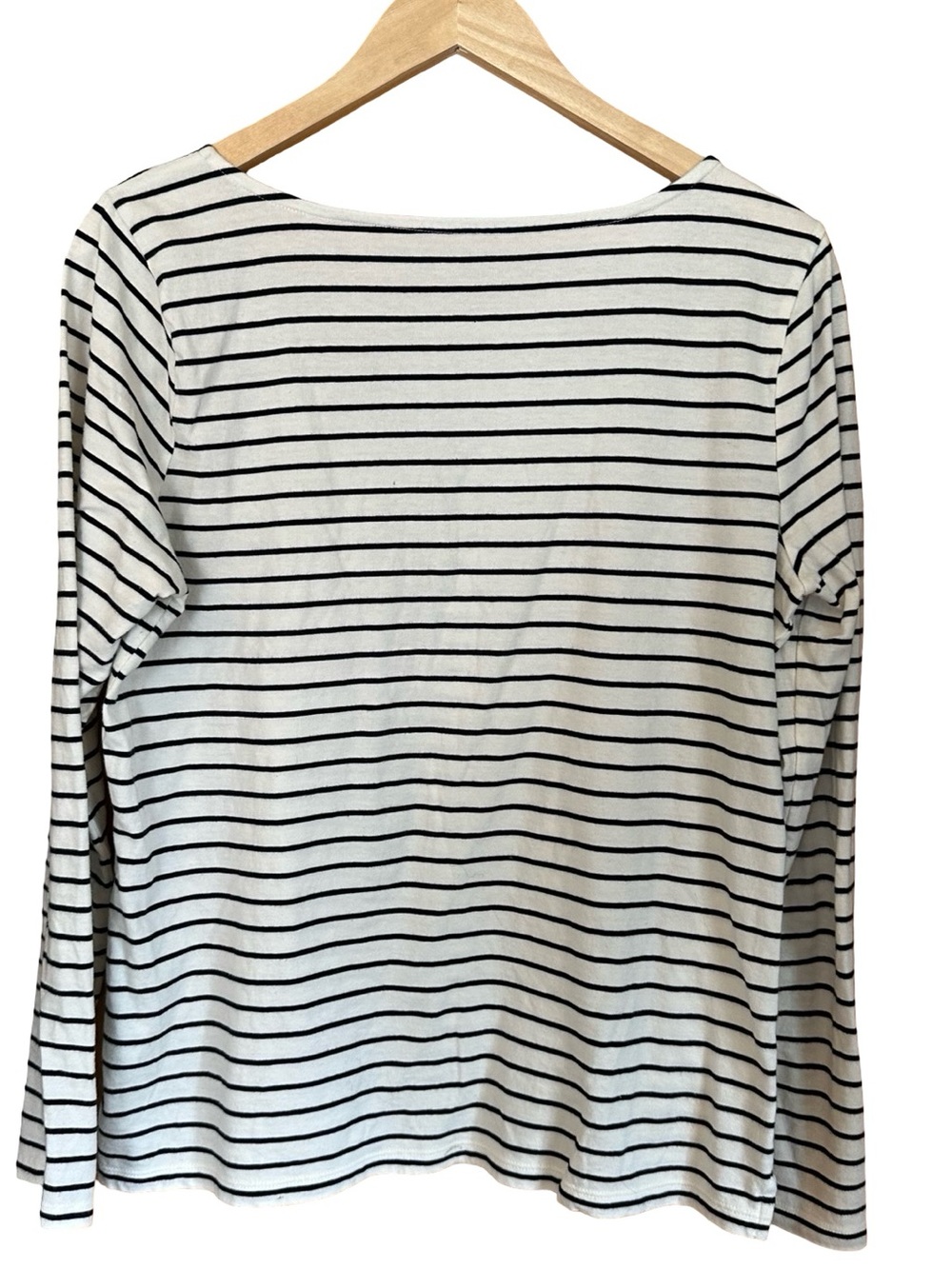 Talbots Holly Berry Holiday Striped Cotton Tee Sz M - Picture 3 of 5